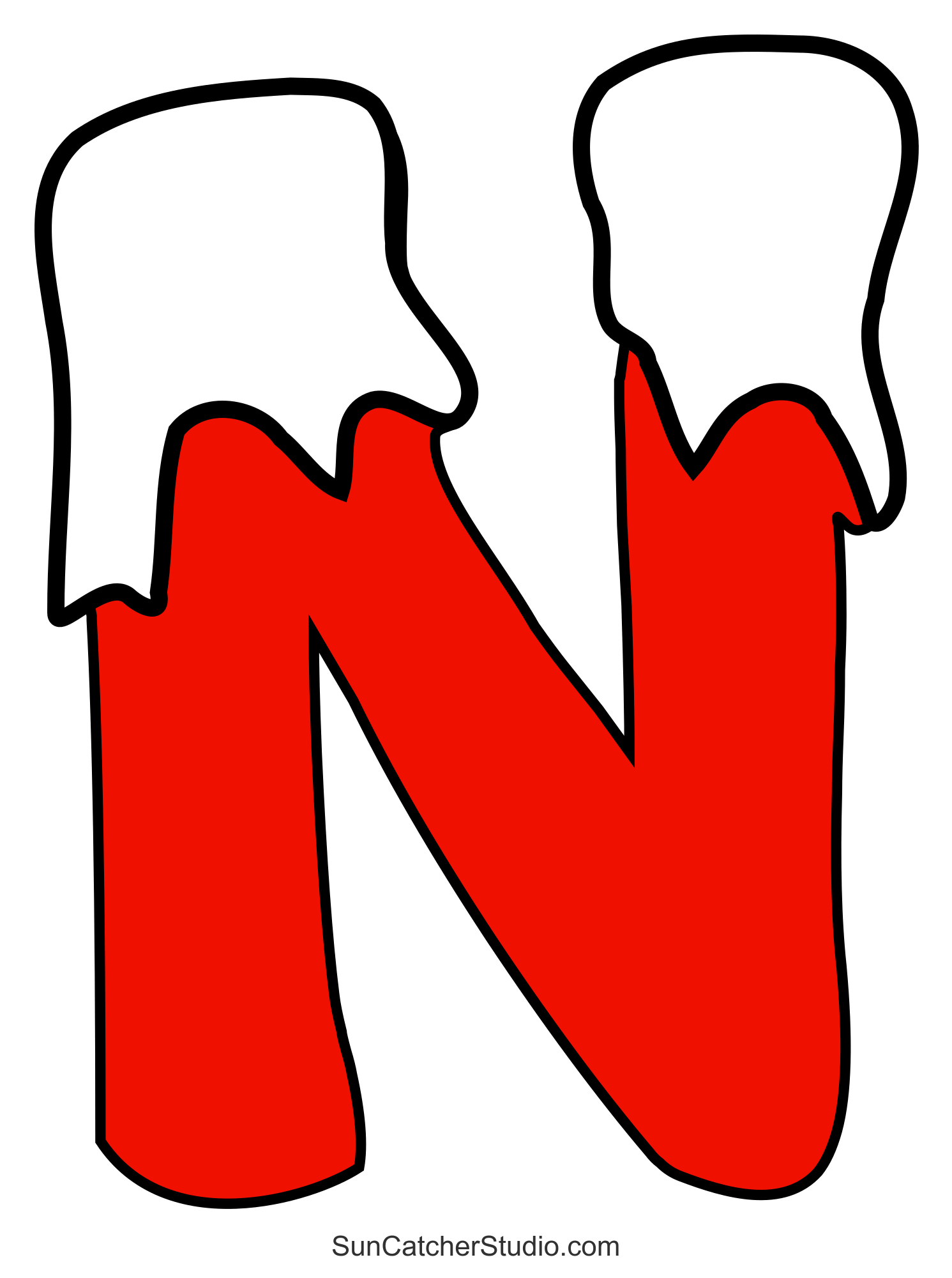 christmas alphabet font (letters, patterns with snow) – free